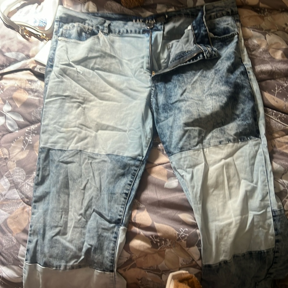 Denim thrifted jeans